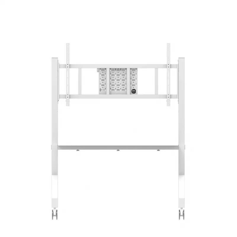 Neomounts MOVE Go XL FL50-575WH1 carro para TV, 65-110 pulgadas, máx. 125 kg, VESA 100x100-1100x600, altura regulable 129-139 cm, bloqueable, instalación rápida, certificado TÜV, blanco