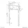 Neomounts WL30-750BL18P Soporte de pared para cargas pesadas 50-98 inch - fijo - con cerradura - vertical - instalación rápida - TÜV