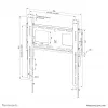 Neomounts WL30-750BL14 Soporte de pared para cargas pesadas 42-75
