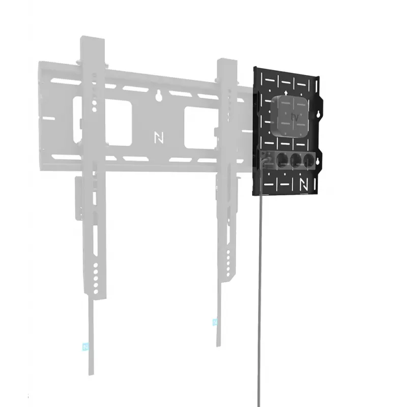 Neomounts AWL05-750BL AV Rack de hardware - universal, rack AV, pared, 10 kg, negro, acero, 204 mm