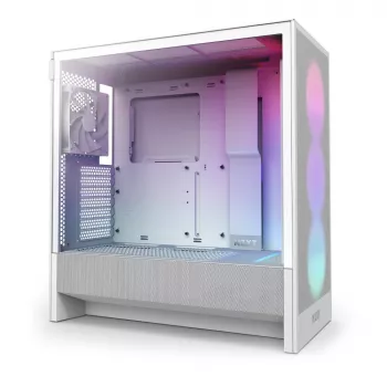 NZXT Caja CPU H7 Flow 2024 RGB Torre Midi Airflow ATX Blanca