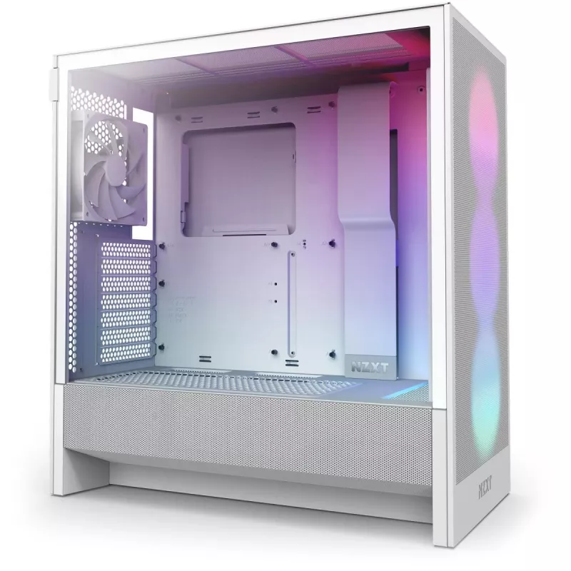 Caja NZXT H5 Flow RGB 2024 Midi Torre, blanca