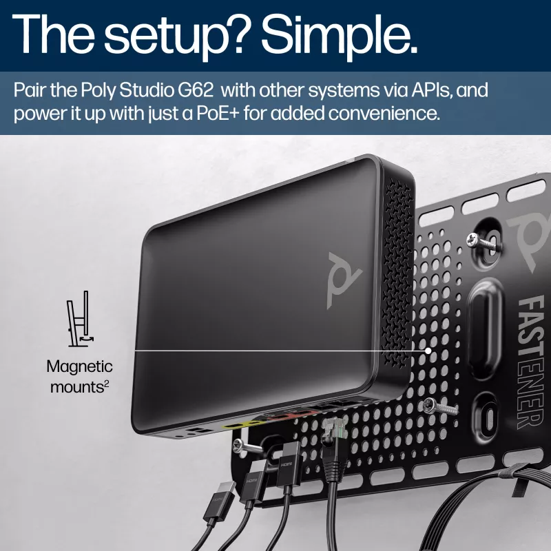 HP Poly Studio G62 Sistema de videoconferencia con kit de placas de montaje