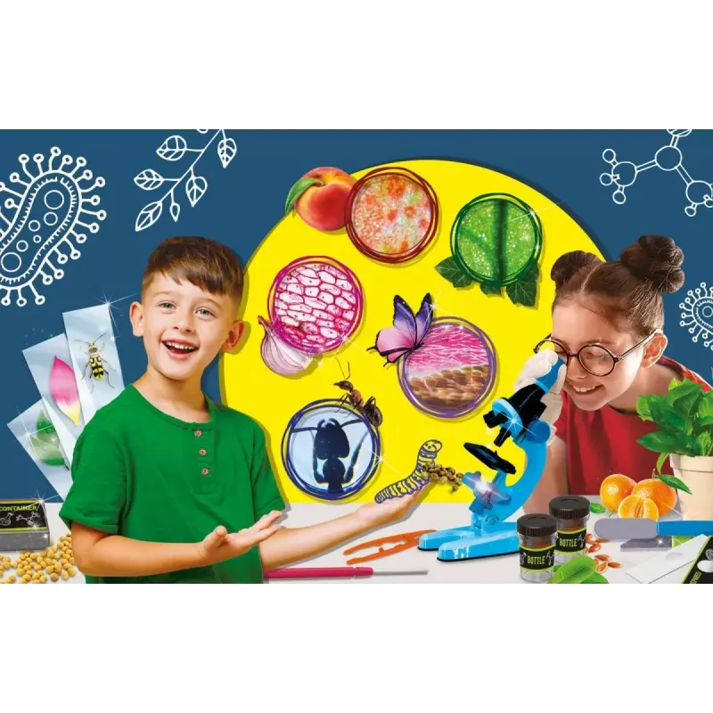 Microscopio educativo Liscianigiochi Im A Genius 304-PL97388 — set óptico infantil con aumento para aprender