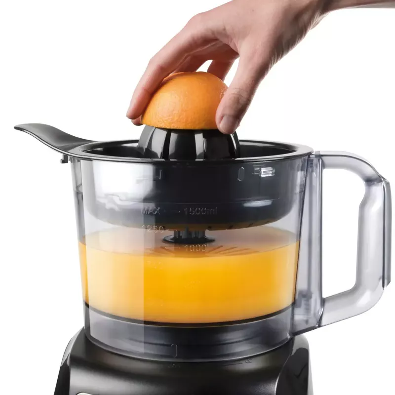 Robot de cocina Black & Decker BXFPA1200E — 1200 W, bol de 1,5 L, 2 velocidades, función de pulso, carcasa de acero inoxidable