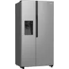 Gorenje Side-by-Side NRR9185ESXL BK065B, de pie, American Door, gris, LED, acero, vidrio
