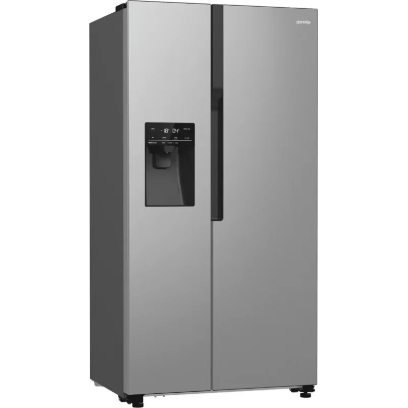 Gorenje Side-by-Side NRR9185ESXL BK065B, de pie, American Door, gris, LED, acero, vidrio