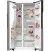 Gorenje Side-by-Side NRR9185ESXL BK065B, de pie, American Door, gris, LED, acero, vidrio