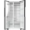 Gorenje Side-by-Side NRR9185ESXL BK065B, de pie, American Door, gris, LED, acero, vidrio