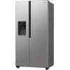 Gorenje Side-by-Side NRR9185ESXL BK065B, de pie, American Door, gris, LED, acero, vidrio