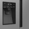 Gorenje Side-by-Side NRR9185ESXL BK065B, de pie, American Door, gris, LED, acero, vidrio