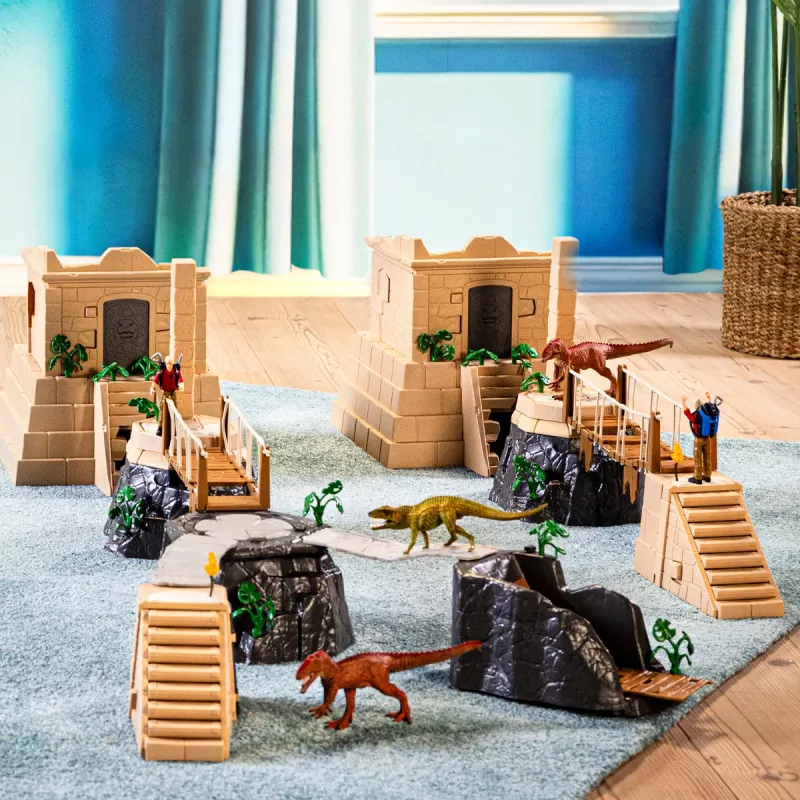 Set mega conquista del templo de los dinosaurios Schleich acción/aventura multicolor