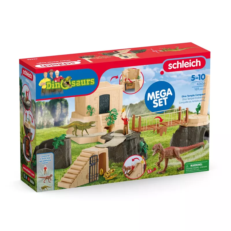 Set mega conquista del templo de los dinosaurios Schleich acción/aventura multicolor