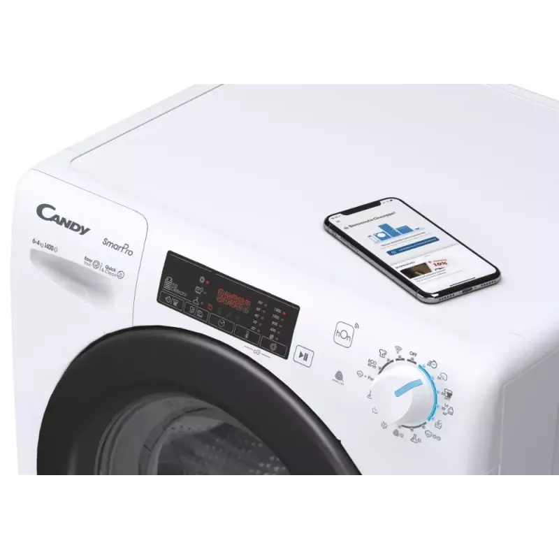 Lavadora-secadora Candy Smart Pro CSHW4645TWB3/1-S, de libre instalación carga frontal, 4 kg, 1400 rpm, clase de centrifugado B, blanco