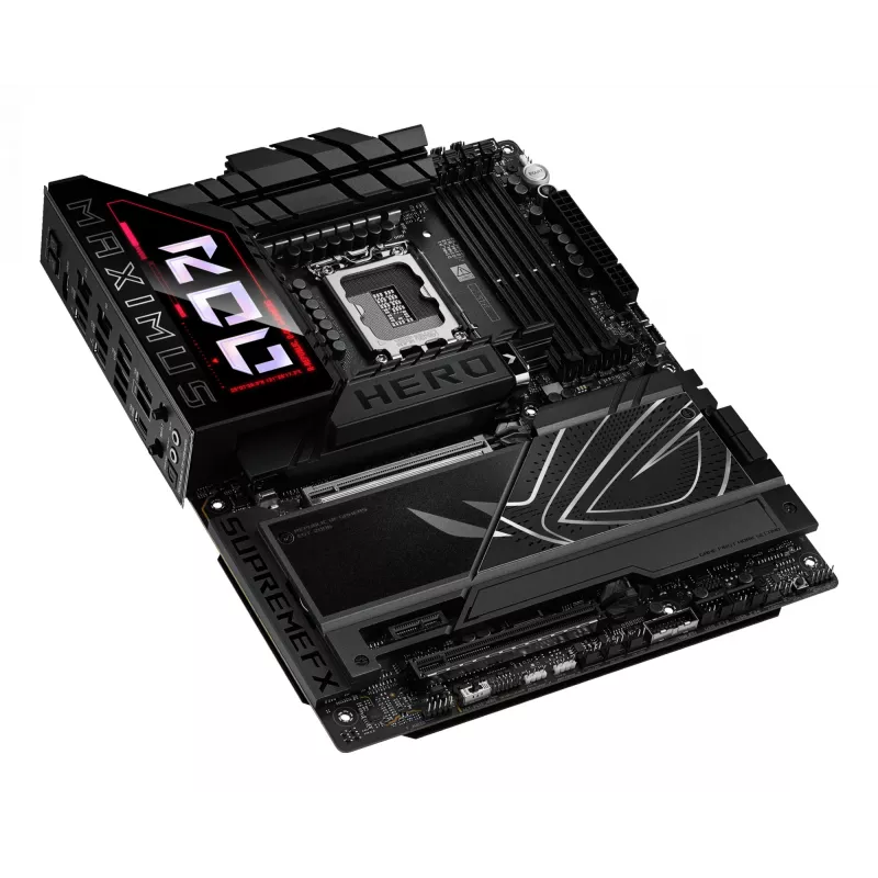 Placa base ASUS ROG MAXIMUS Z890 HERO — Intel Z890, LGA 1851, ATX, DDR5, 4 DIMM, 6x M.2, Wi‑Fi 7, LAN 2,5 Gb