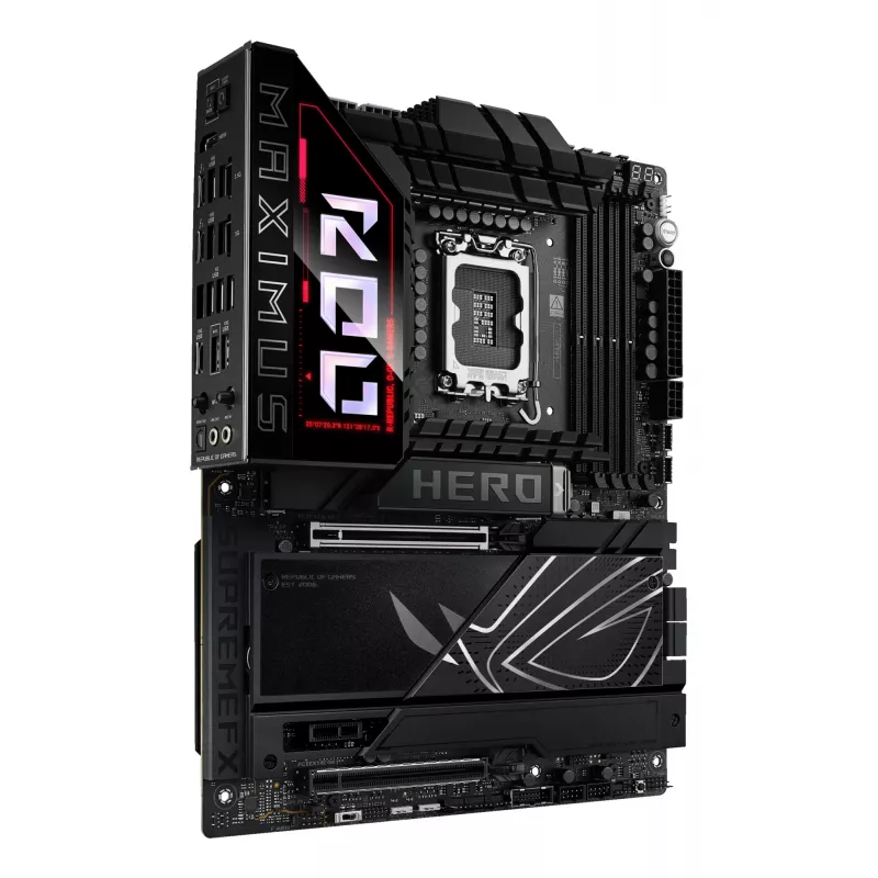 Placa base ASUS ROG MAXIMUS Z890 HERO — Intel Z890, LGA 1851, ATX, DDR5, 4 DIMM, 6x M.2, Wi‑Fi 7, LAN 2,5 Gb