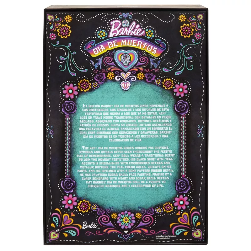 Muñeca de moda Mattel Barbie Ken Día de Muertos multicolor 3+