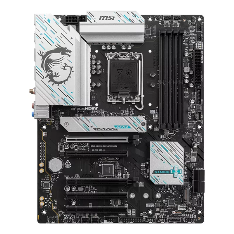 MSI B760 GAMING PLUS WIFI DDR4 Placa base Intel B760 LGA 1700 ATX