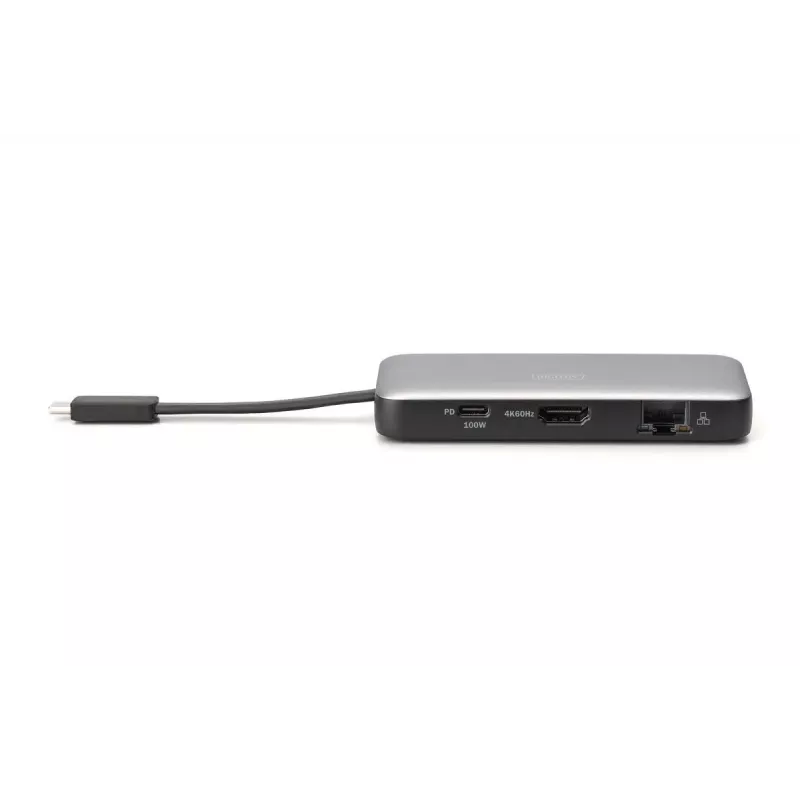 DIGITUS Estación de acoplamiento de viaje USB-C, 7 puertos - HDMI / 2x USB-A 3.2 Gen 1 / GbE / SD / MicroSD - 100W USB-C Power Delivery