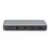 DIGITUS Estación de acoplamiento USB-C, 11 puertos - 2x HDMI / DP / 2x USB-A 3.2 Gen 2 / USB-C 3.2 Gen 2 / GbE / SD / MicroSD / conector hembra DC - máx. 150 vatios / 3,5 mm