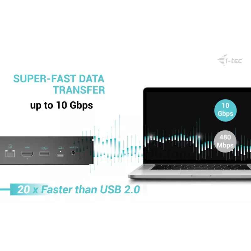 i-tec Estación de acoplamiento universal 5x 4K/60Hz Display + Power Delivery 100W
