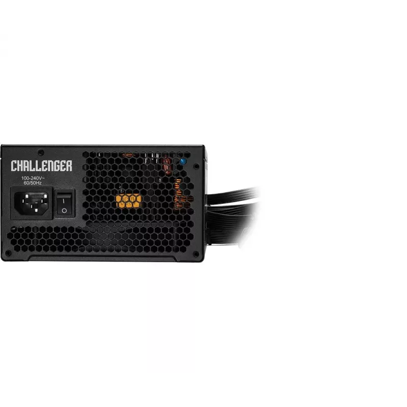 Fuente de alimentación ASRock CL-550B Challenger 550W ATX, 20+4-Pin, 80 PLUS Bronze, ventilador de 120 mm, negro