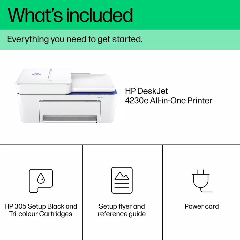 Impresora multifunción inalámbrica HP DeskJet 4230e color, Instant Ink; copiadora, escáner