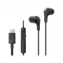 JVC HA-FR9UC auriculares intraurales con cable, USB-C, transductor de 9,2 mm, micrófono y mando en línea, 1,2 m, negros