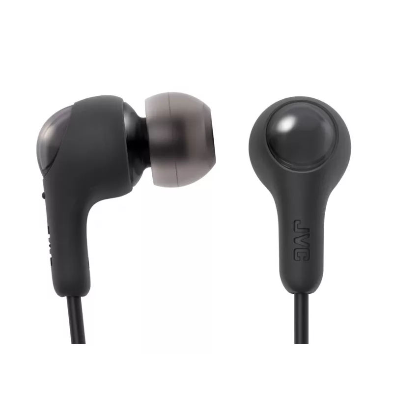 JVC HA-FR9UC auriculares intraurales con cable, USB-C, transductor de 9,2 mm, micrófono y mando en línea, 1,2 m, negros