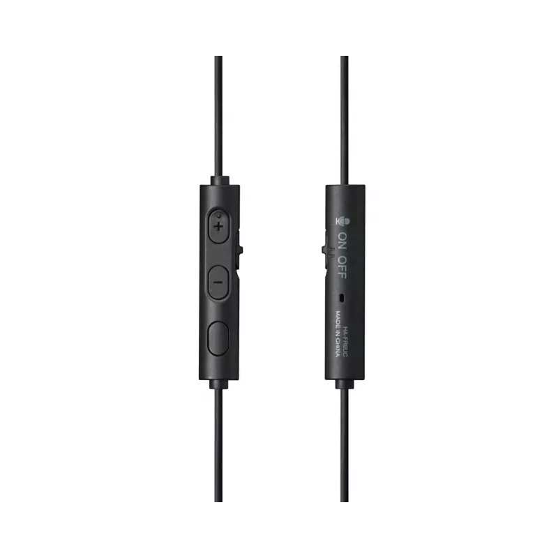JVC HA-FR9UC auriculares intraurales con cable, USB-C, transductor de 9,2 mm, micrófono y mando en línea, 1,2 m, negros