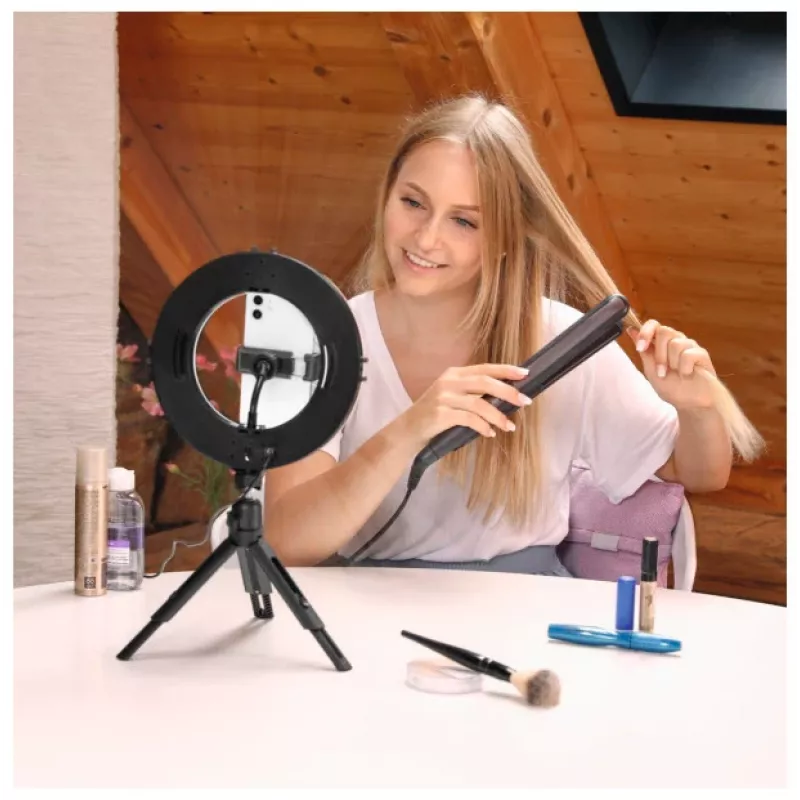 Hama SpotLight Smart 80 II aro de luz LED, set para smartphone, con minitrípode