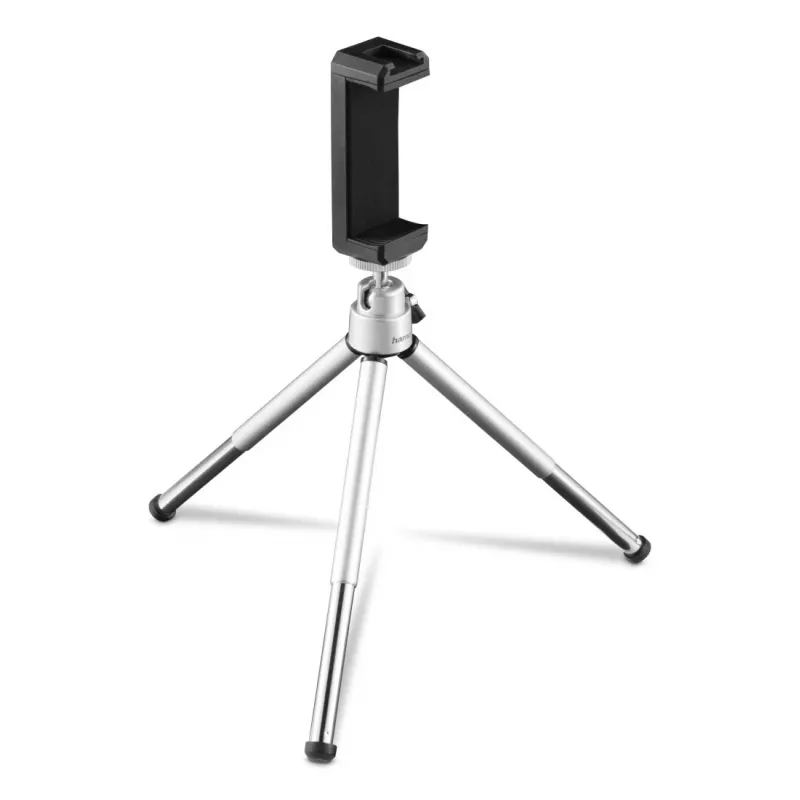 Hama Fancy 2en1 mini trípode para móvil y cámara (¼), trípode de viaje, 16 cm, plata