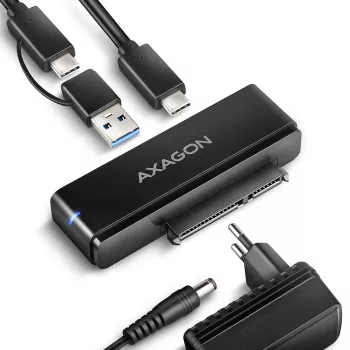 Axagon ADSA-FPX adaptador USB-C 10Gbps FAST PORT X para SSD/HDD de 2,5 inch/3,5 inch