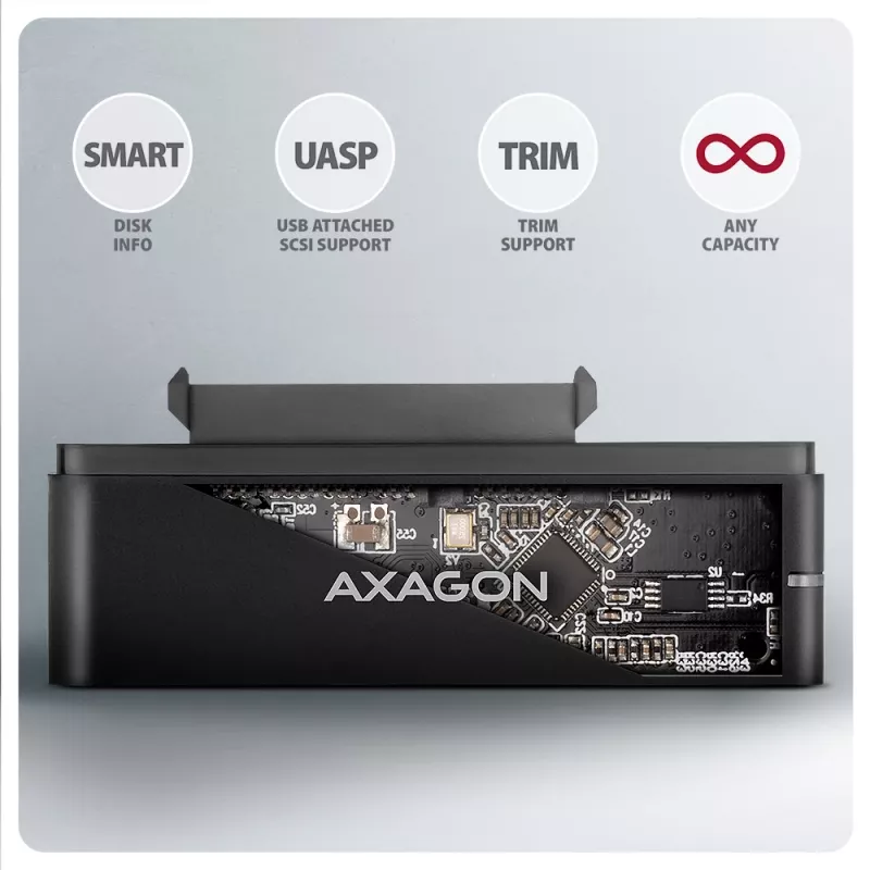Axagon ADSA-FPX adaptador USB-C 10Gbps FAST PORT X para SSD/HDD de 2,5