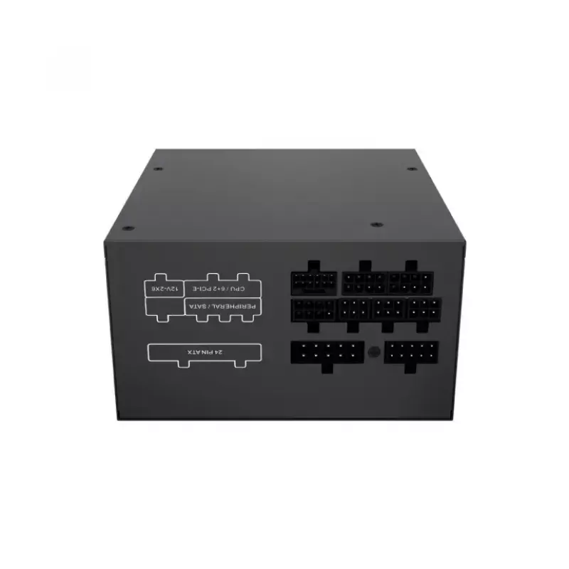 Fuente de alimentación GEMBIRD Fornax Power 750W ATX 80 PLUS Gold modular ventilador 12 cm EPS 4+4pin PCIe 6+2pin conectores SATA