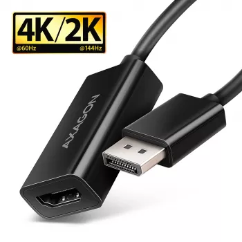 Axagon RVD-HI20N adaptador DisplayPort -> HDMI 2.0b, 4K/60Hz