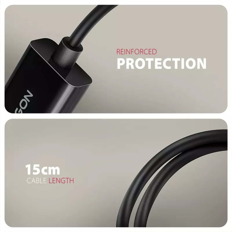 Axagon RVD-HI20N adaptador DisplayPort -> HDMI 2.0b, 4K/60Hz