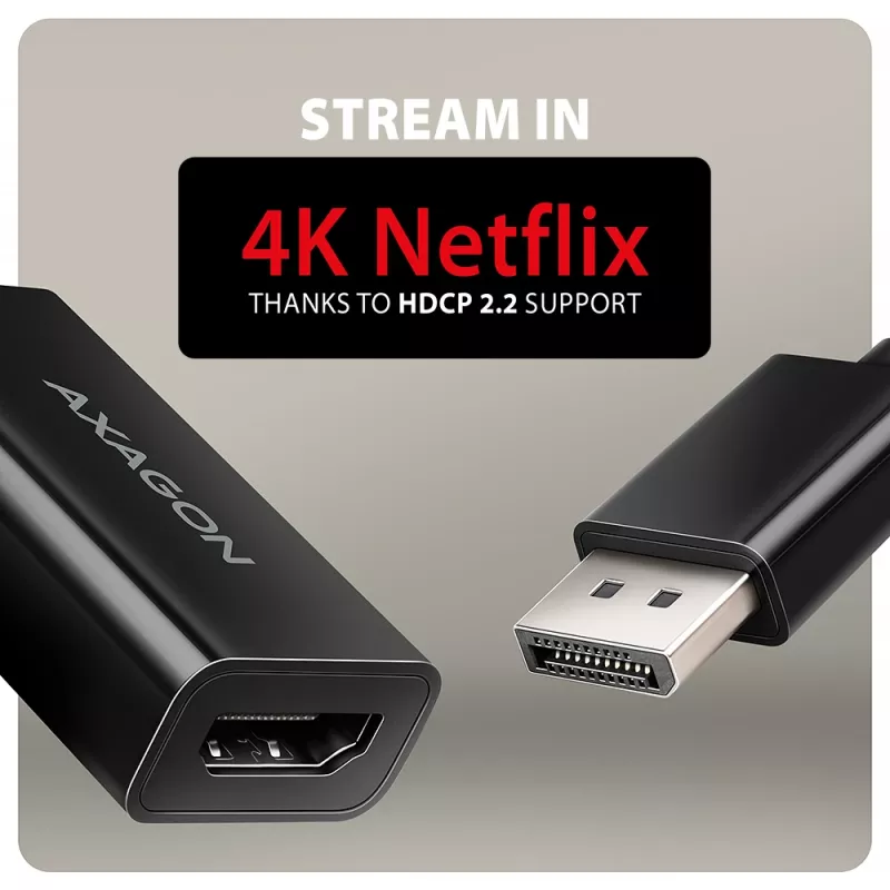 Axagon RVD-HI20N adaptador DisplayPort -> HDMI 2.0b, 4K/60Hz