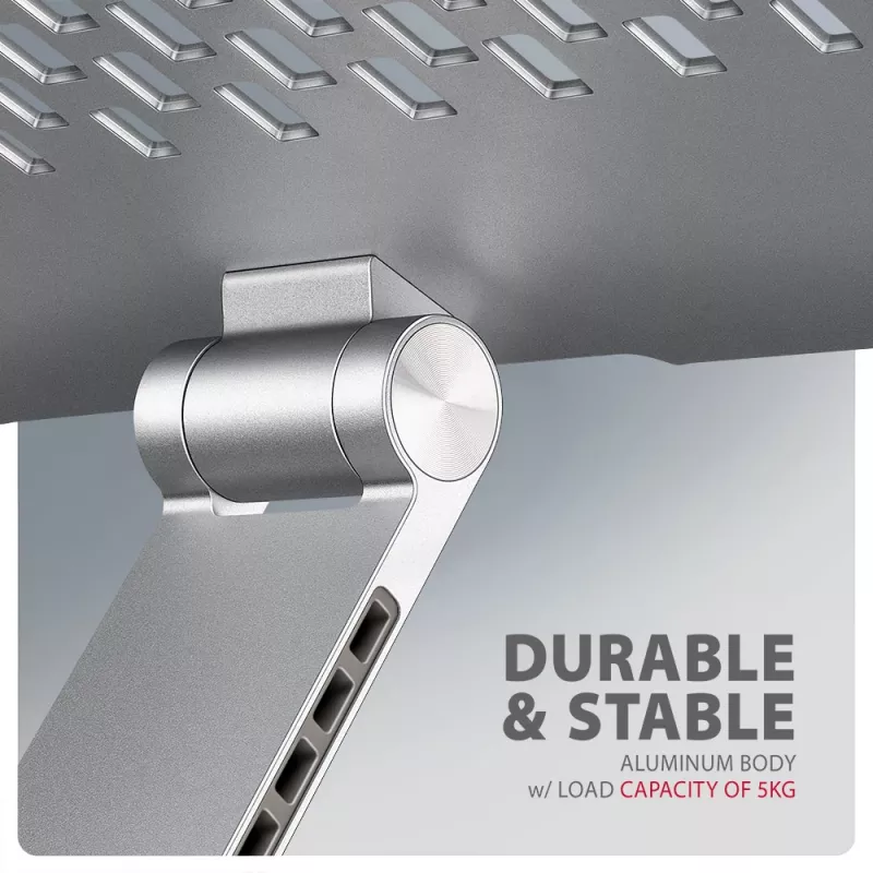 Axagon STND-LR soporte de aluminio con giro de 360° para portátiles de 10