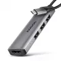 Axagon HMC-H3A hub USB 5Gbps, 3x USB-A, HDMI 4k/30Hz, cable USB-C de 15cm
