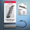 Axagon HMC-H3A hub USB 5Gbps, 3x USB-A, HDMI 4k/30Hz, cable USB-C de 15cm