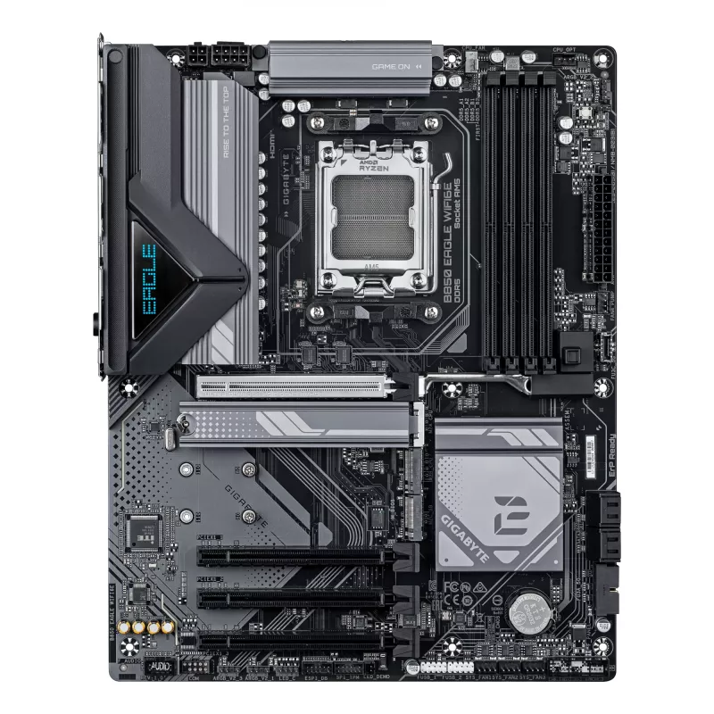 GIGABYTE B850 EAGLE WIFI6E placa base - CPUs AMD Ryzen Serie 9000, VRM digital de 8+2+2 fases, hasta 8200MHz DDR5 (OC), 1xPCIe 5.0 + 2xPCIe 4.0 M.2, GbE LAN, WIFI 6E, USB 3.2 Gen 2