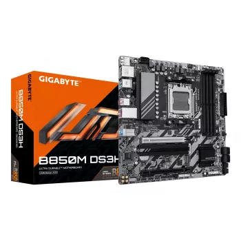 GIGABYTE B850M DS3H placa base - CPUs AMD Ryzen Serie 9000, VRM digital de 16+2+2 fases, hasta 8200MHz DDR5 (OC), 1xPCIe 5.0 + 1xPCIe 4.0 M.2, 2.5 LAN, USB 3.2 Gen 2
