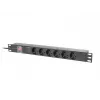 PDU Lanberg PDU-06F-0200-BK 6 salidas AC 1U Negra