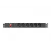 PDU Lanberg PDU-06F-0200-BK 6 salidas AC 1U Negra