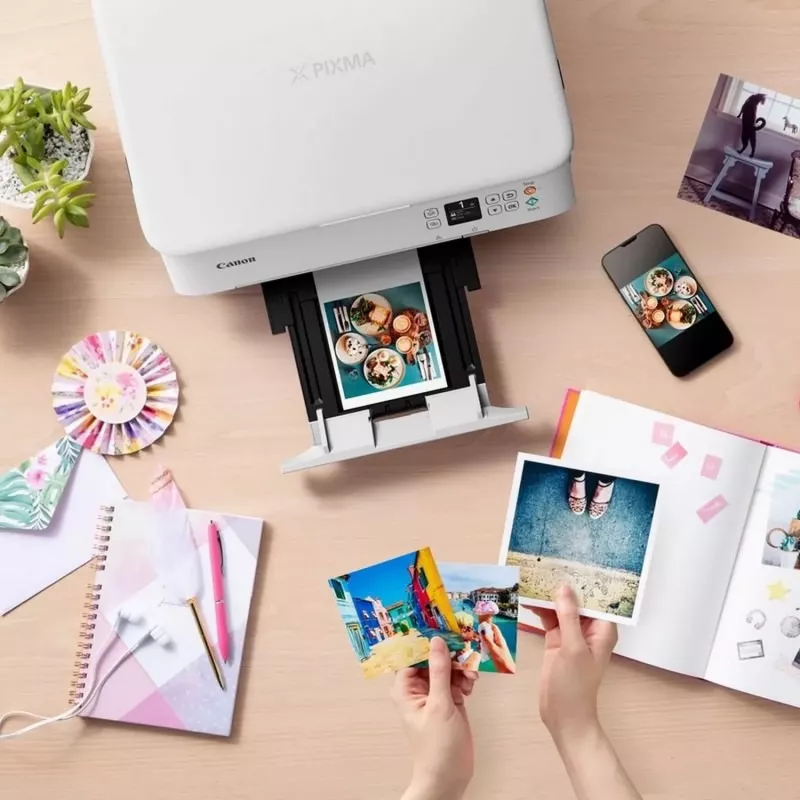 Canon PIXMA TS5351i 4462C106 impresora multifunción de inyección de tinta a color 3 en 1, A4, 4800 x 1200 DPI, Wi-Fi, doble cara, blanca