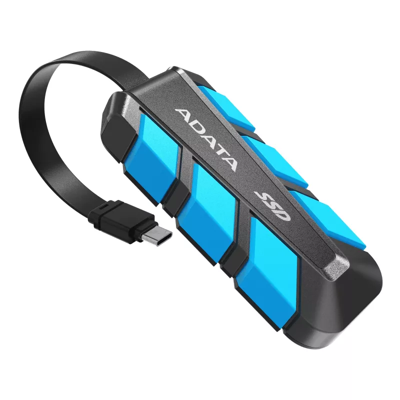 ADATA SSD externo SC740 2TB Plug&Go Blue 1050/1000 MIL.STD USB Type-C 3.2 Gen 2 (3.1 Gen 2) Negro, Azul