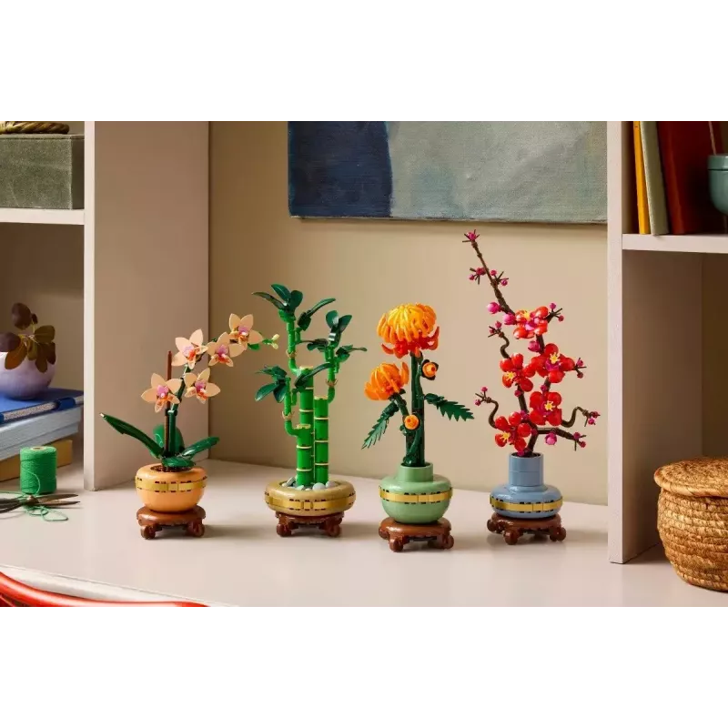 Modelo de planta decorativa LEGO Icons — LEGO 10344 Bambú de la suerte Botanical Collection, 325 piezas, 290 mm de altura