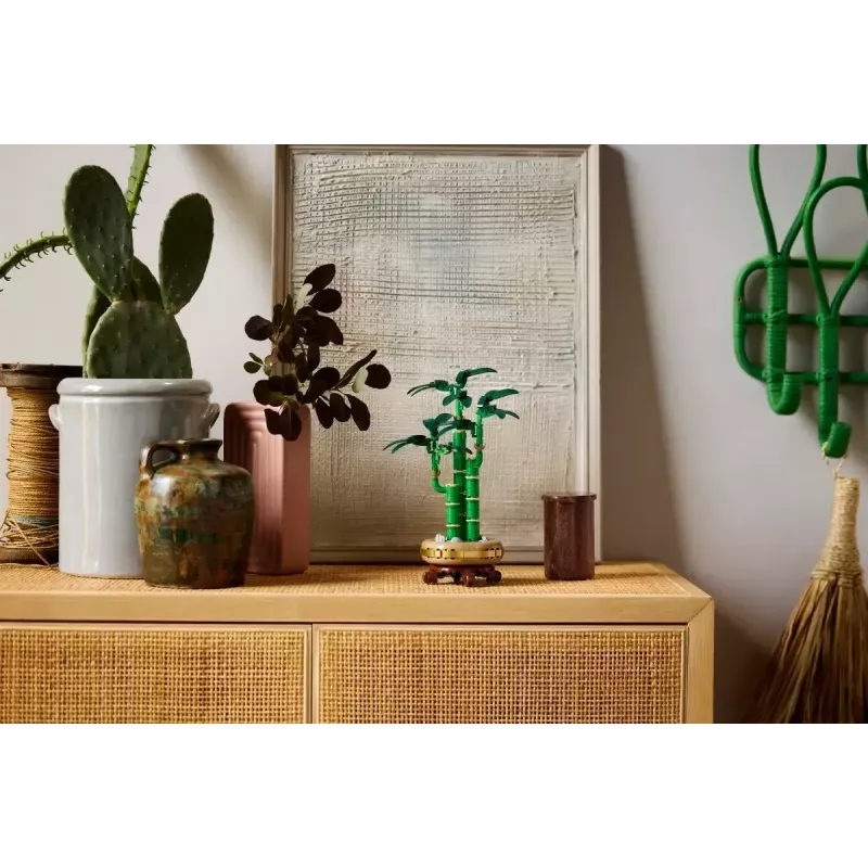Modelo de planta decorativa LEGO Icons — LEGO 10344 Bambú de la suerte Botanical Collection, 325 piezas, 290 mm de altura