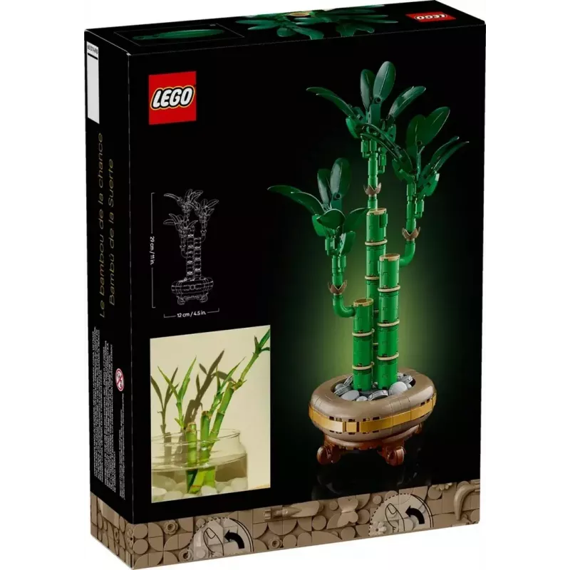 Modelo de planta decorativa LEGO Icons — LEGO 10344 Bambú de la suerte Botanical Collection, 325 piezas, 290 mm de altura